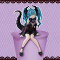 Hatsune Miku devil horn dragon tail noodle stopper figure