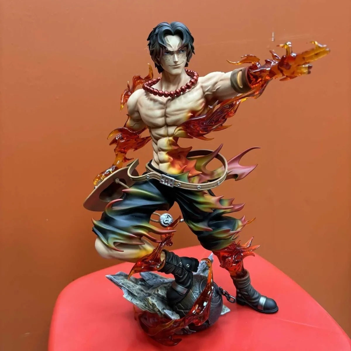 One Piece Portgas D Ace fire effect figure