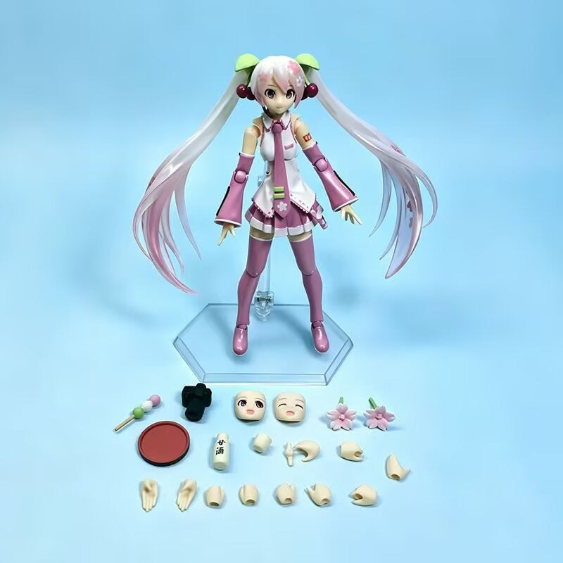 Vocaloid Miku cherry blossom theme movable figurine