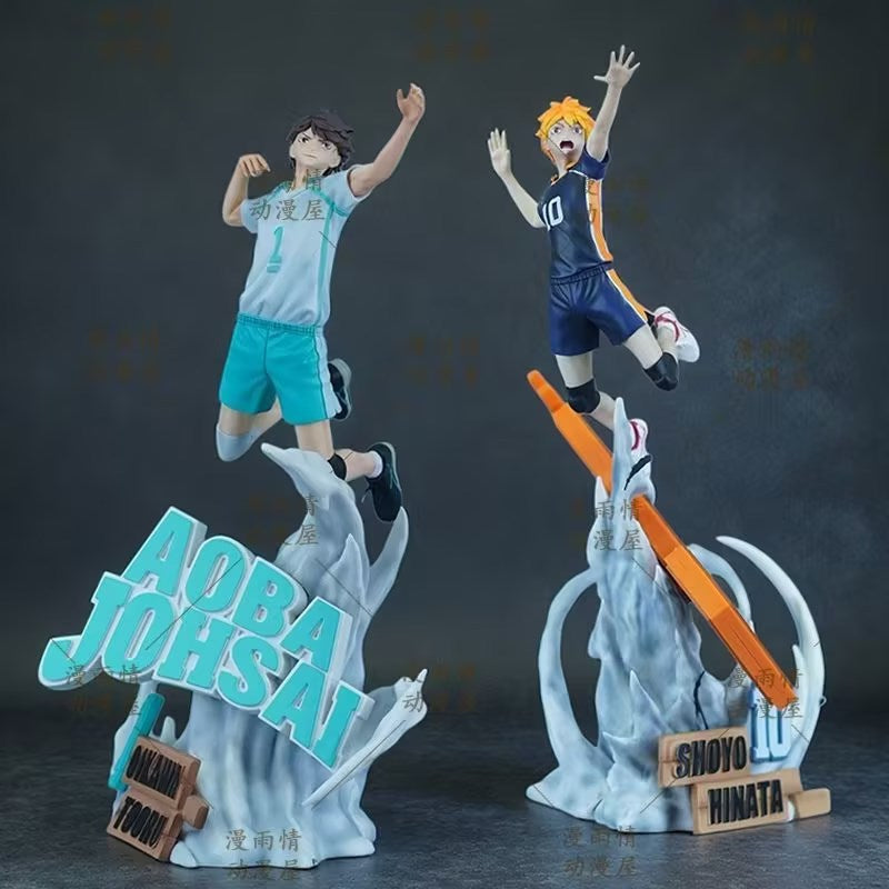 Haikyuu!! Oikawa Tōru Hinata Shōyō Jumping Scene Statue Model Gift Set Handmade Set