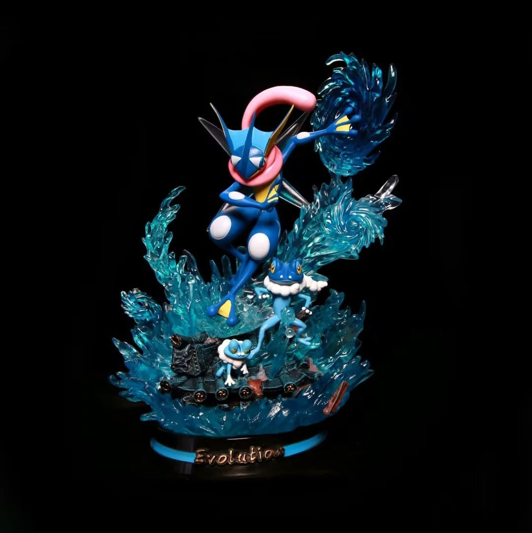 Pokemon Froakie Frogadier Greninja GK Diorama Statue