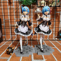 Re:Zero Rem Maid Demon Horn & Tea Tray GK Statue Set