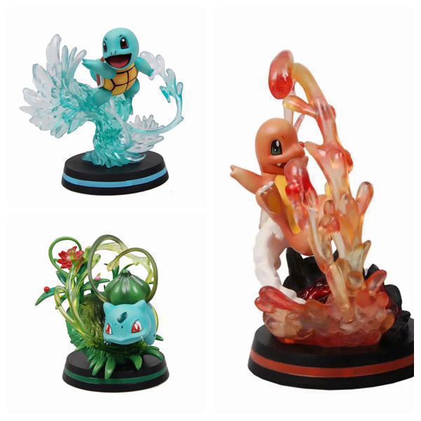 Pokemon Squirtle Charmander Bulbasaur GK Statue Set