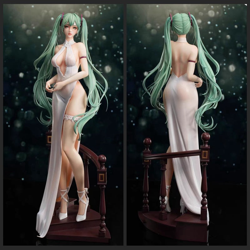 Hatsune Miku white evening dress gk statue