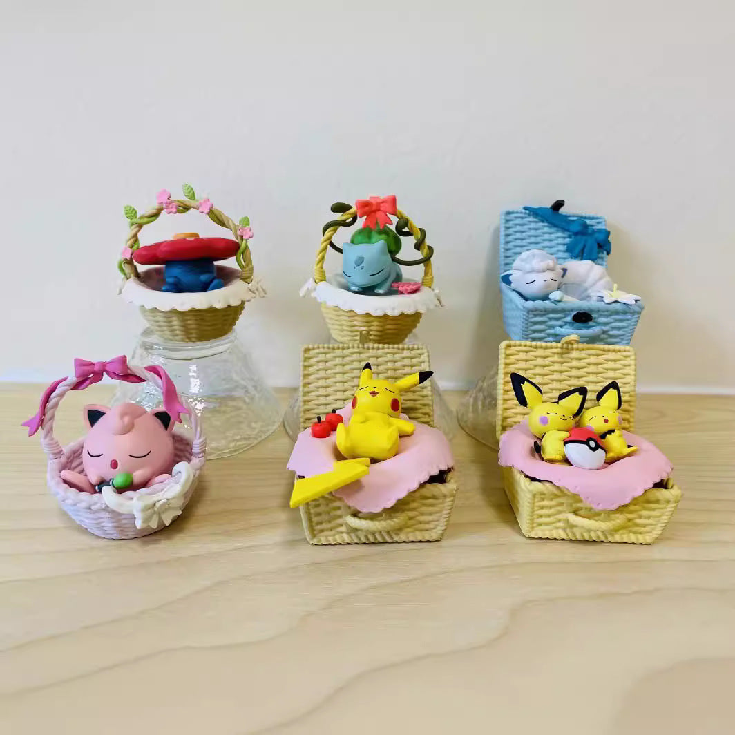 Pokemon Sleeping In Basket GK Mini Figure Set
