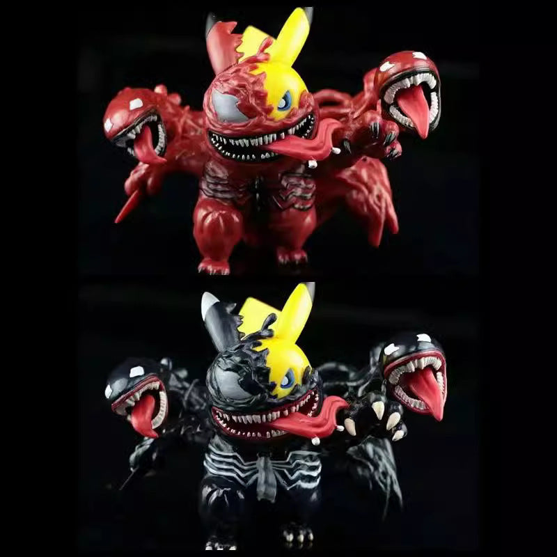 Pokemon × Marvel Crossover Pikachu Cos Venom Carnage