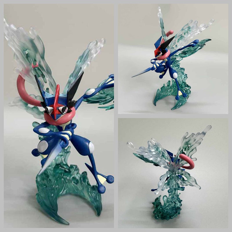 Pokemon Ash‑Greninja with Water‑Flow Effect Scene Statue