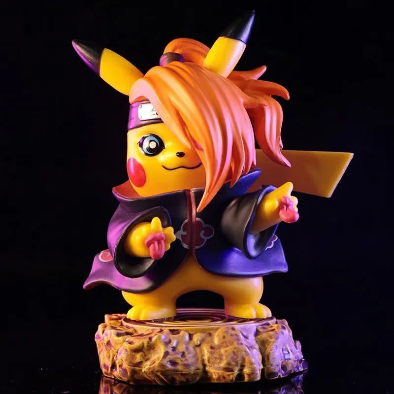 Pokemon × Naruto Crossover Pikachu Cos Deidara Akatsuki GK Statue