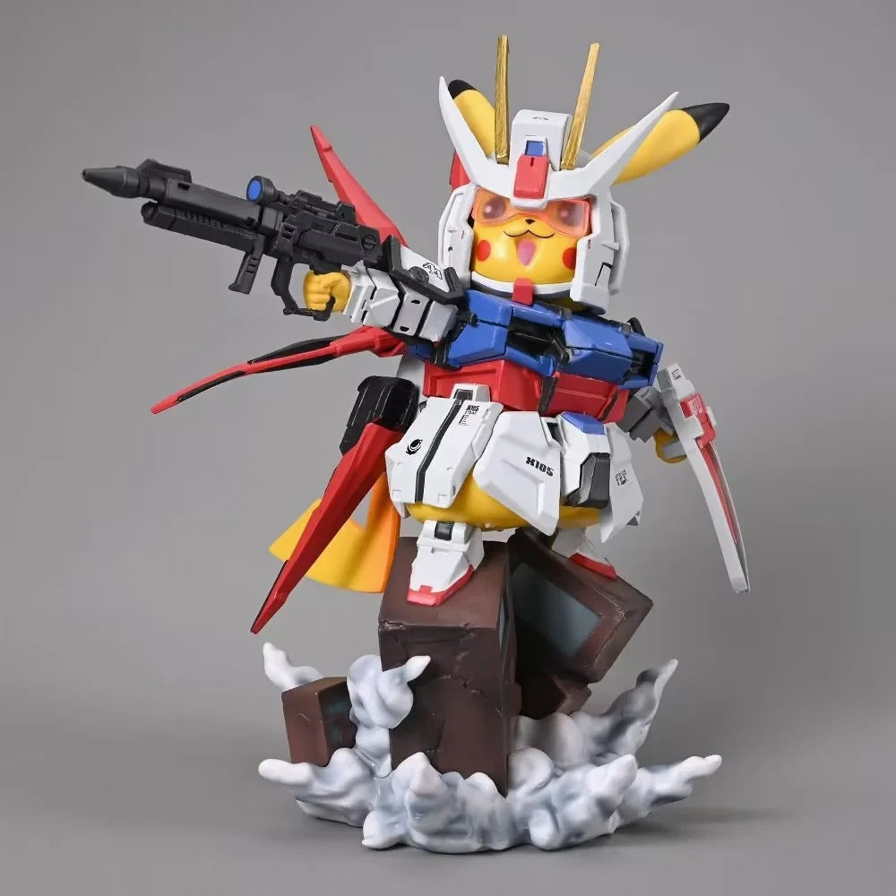 Pokemon × Gundam Crossover Pikachu Cos Strike Gundam GK Statue