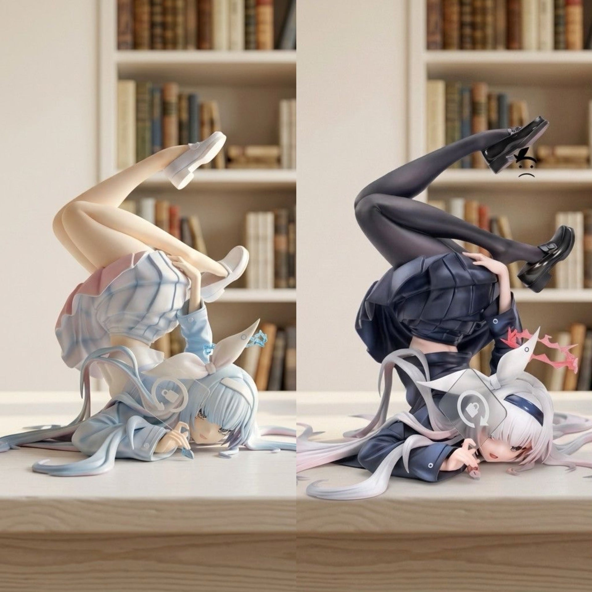 Blue Archive Azusa & Shiroko upside down figure set