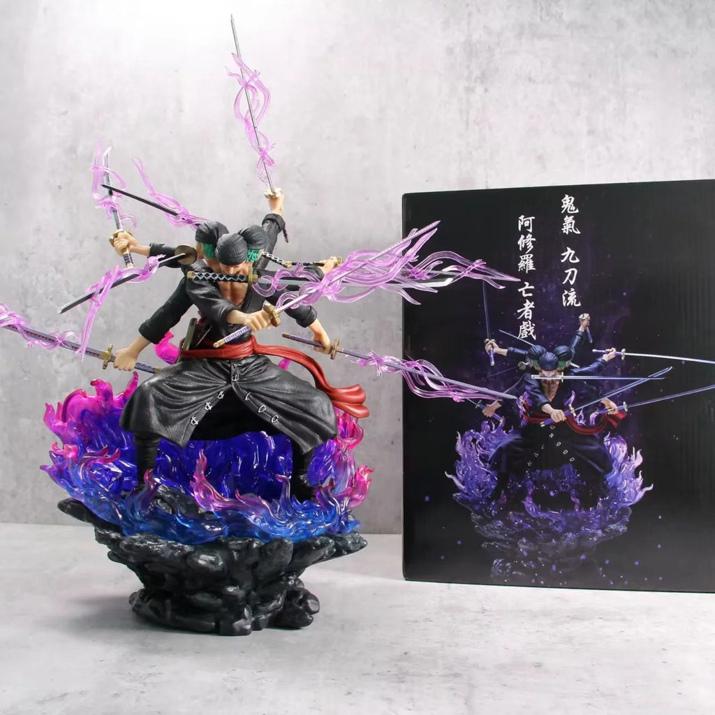 One Piece Zoro nine‑sword style figure