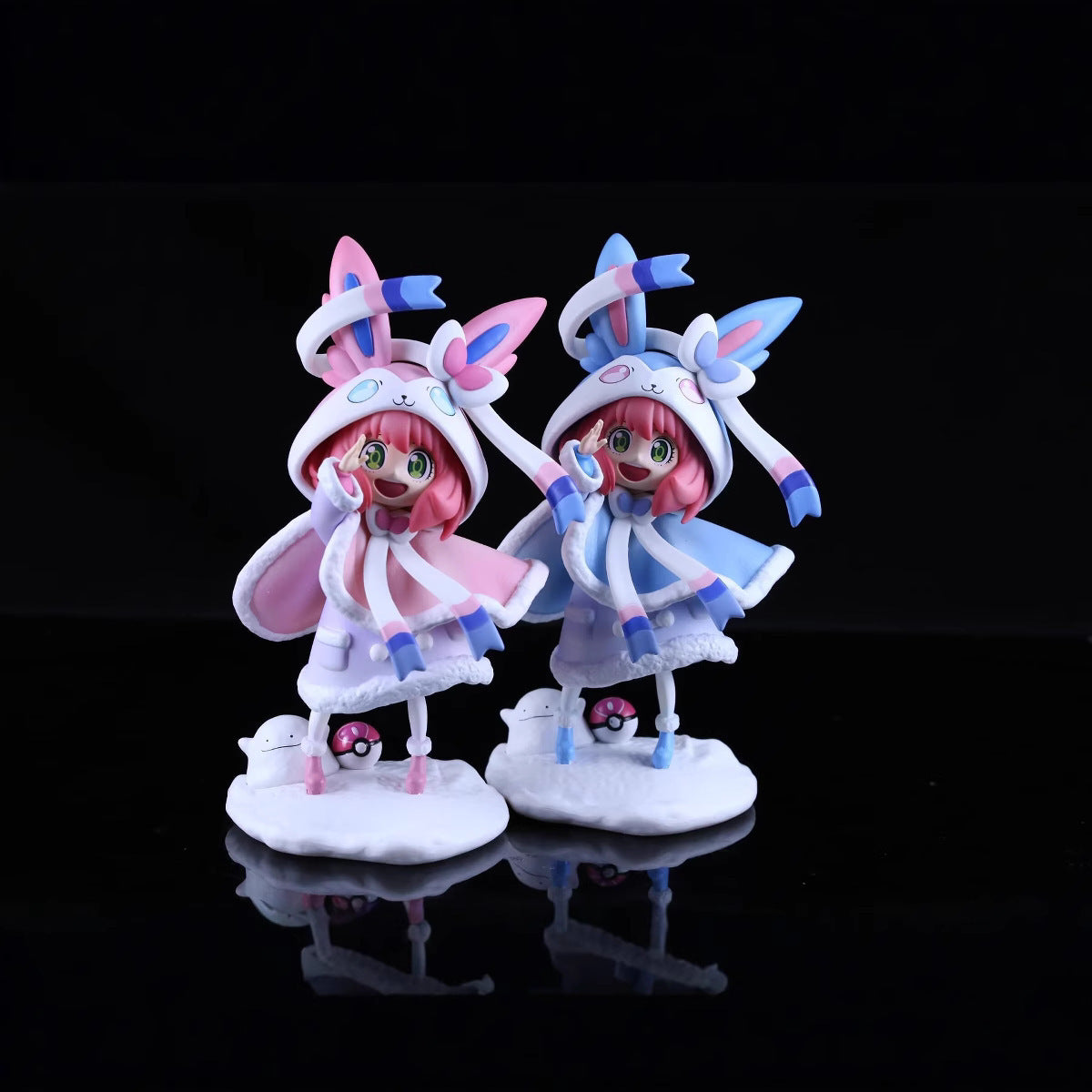 Spy x Family Anya Forger Cos Sylveon Winter Snow Scene Diorama Statue
