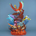 Pokemon Johto Legendary Quartet Ho‑Oh Suicune Raikou Entei Five‑Story Pagoda Diorama Statue