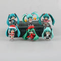 Hatsune Miku 6‑pcs nendoroid style mini figure set