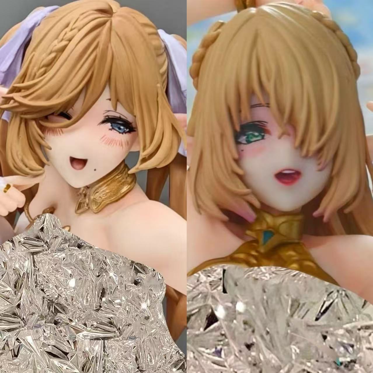 blonde twin tail bunny dress anime figure 1/4