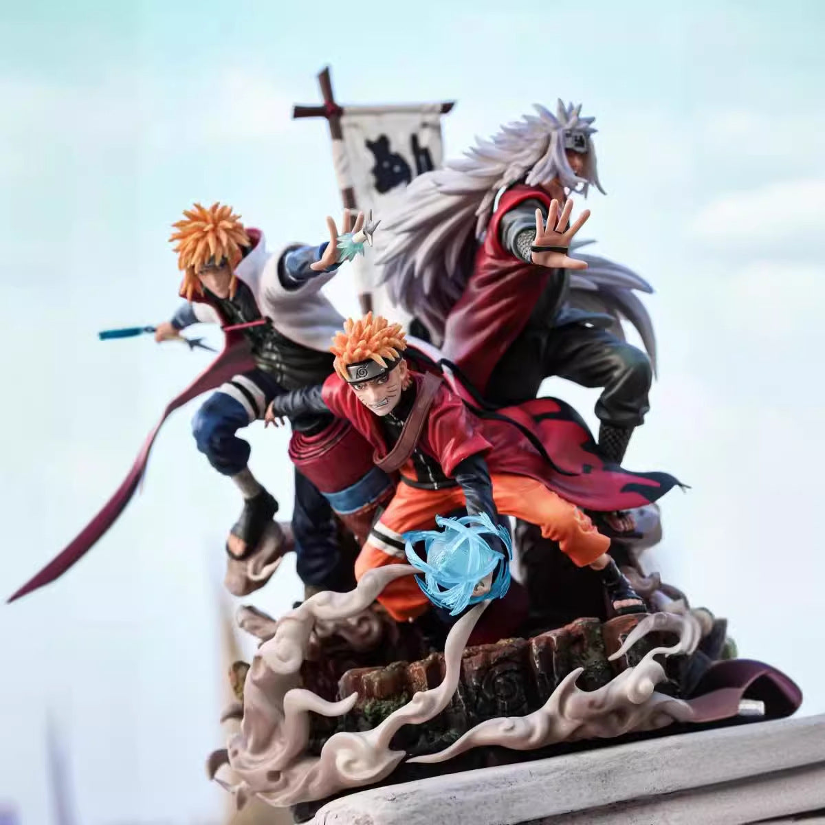 Naruto Jiraiya Minato three‑man GK figure