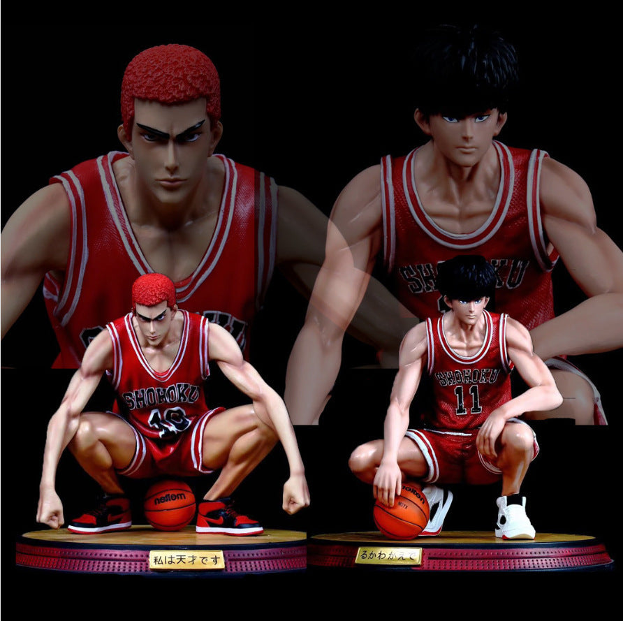 Slam Dunk Sakuragi & Rukawa squat GK statue