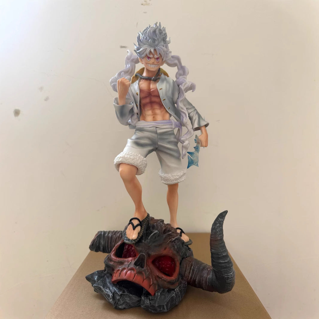 One Piece King Large Tauren Ghost Island Five Level Nica Luffy Luminous Ornament Model Box Set Handmade