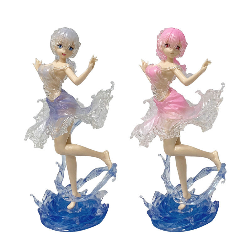 Re:Zero Ram & Rem Water Dance Dress GK Statue