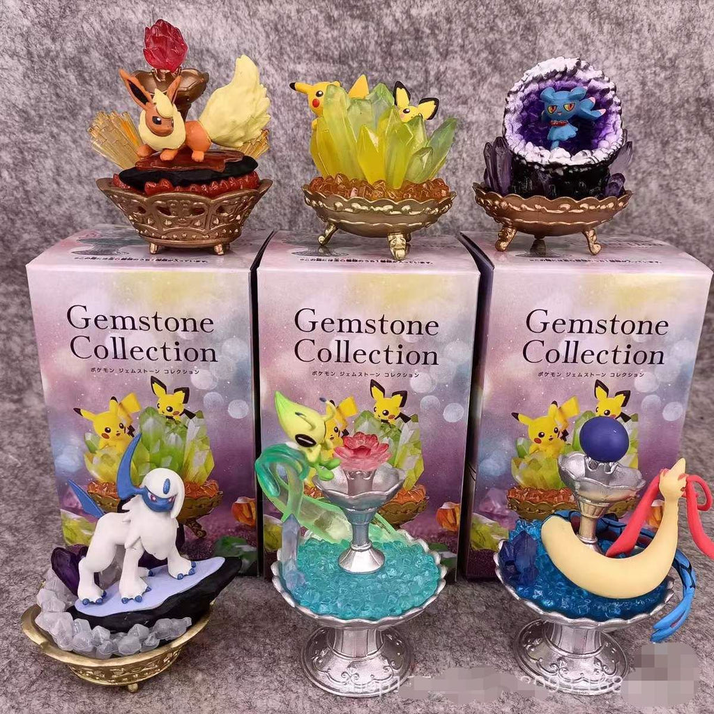 Pokemon Gemstone Collection Decorative Tray Blind Box Figure Set