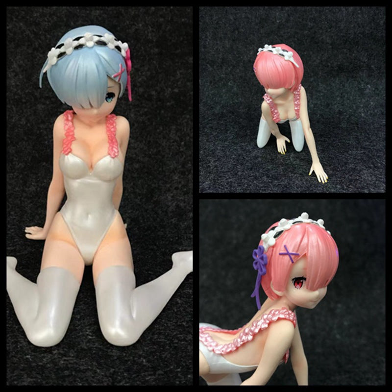 Re:Zero Ram & Rem Lingerie Style GK Statue Set