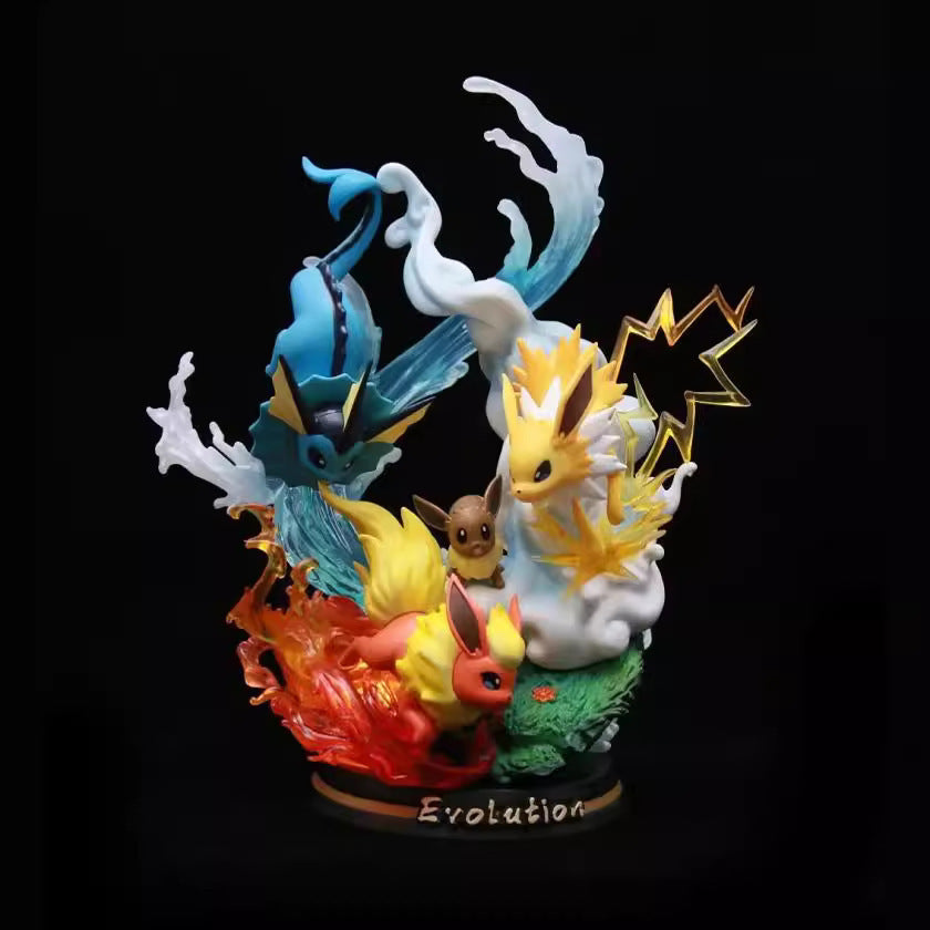 Pokemon Eevee Evolution Chain Diorama GK Statue
