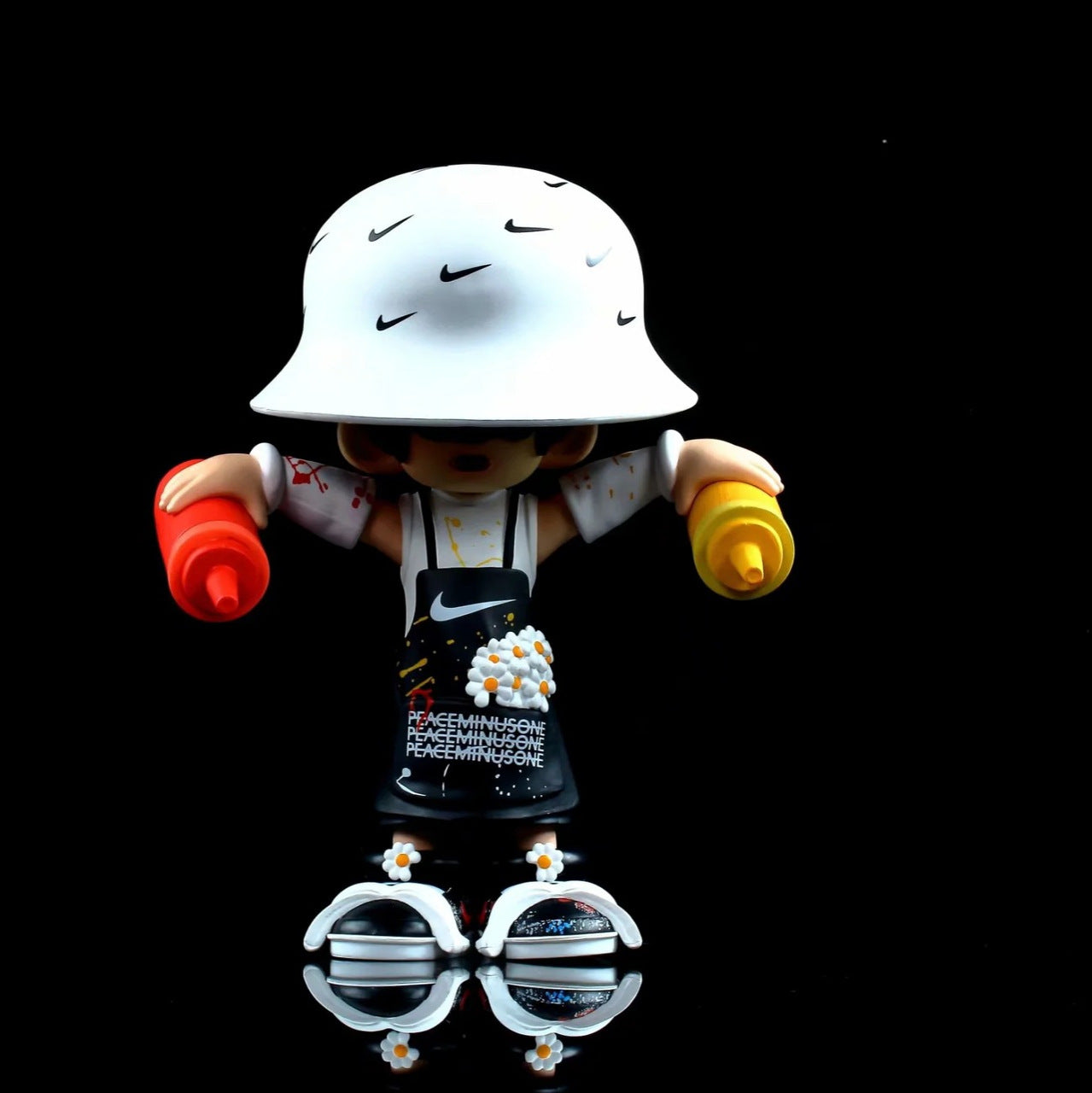 G-Dragon Graffiti Daisy Replacement Shoes Creative Birthday Gifts Men's and Women's Model Ornaments Box Set Handmade