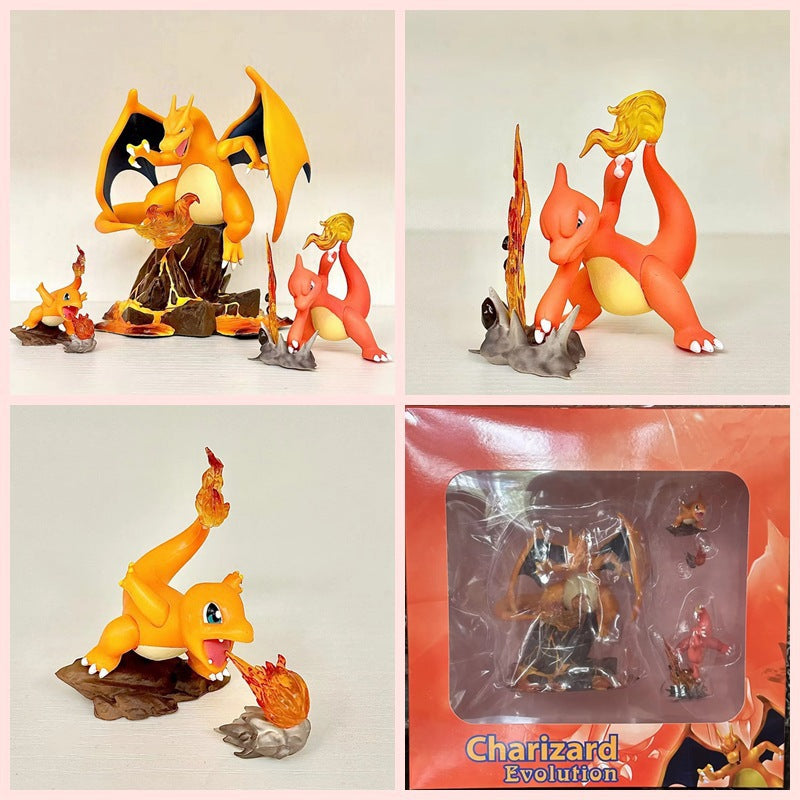 Pokemon Charmander Charmeleon Charizard GK Diorama Statue