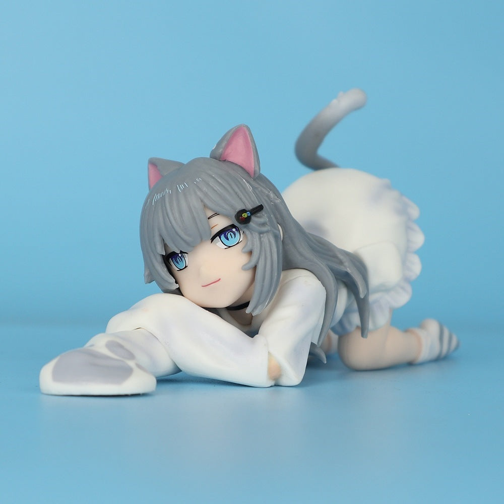 Nekoha Shizuku lying down cat girl figure