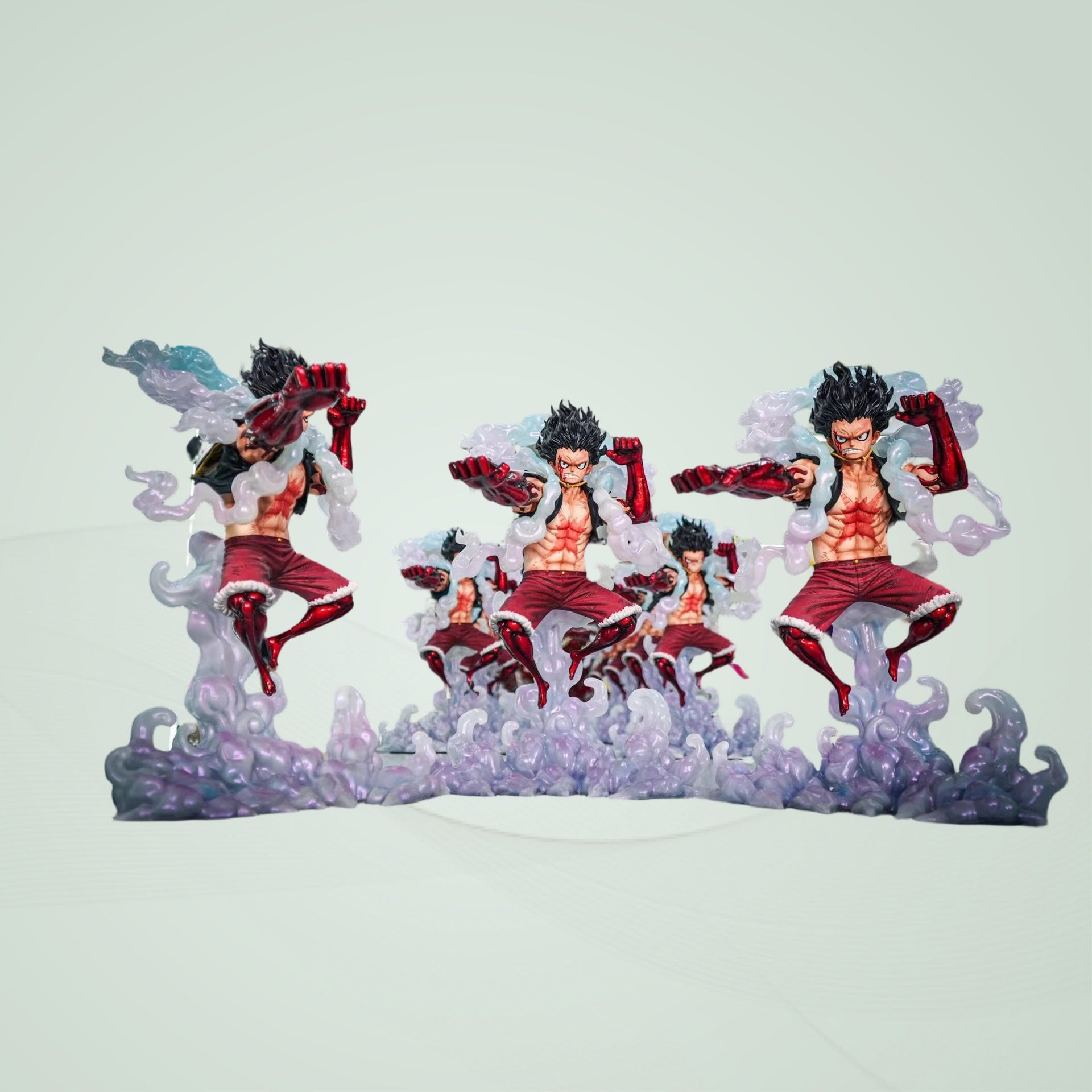One Piece Luffy Gear 4 Snakeman multi‑clone figure
