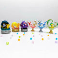 Pokemon 6‑Pcs Gemstone Ornament Diorama Mini Statue Set
