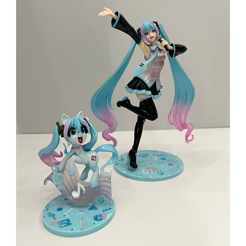 Hatsune Miku My Little Pony collaboration figure set