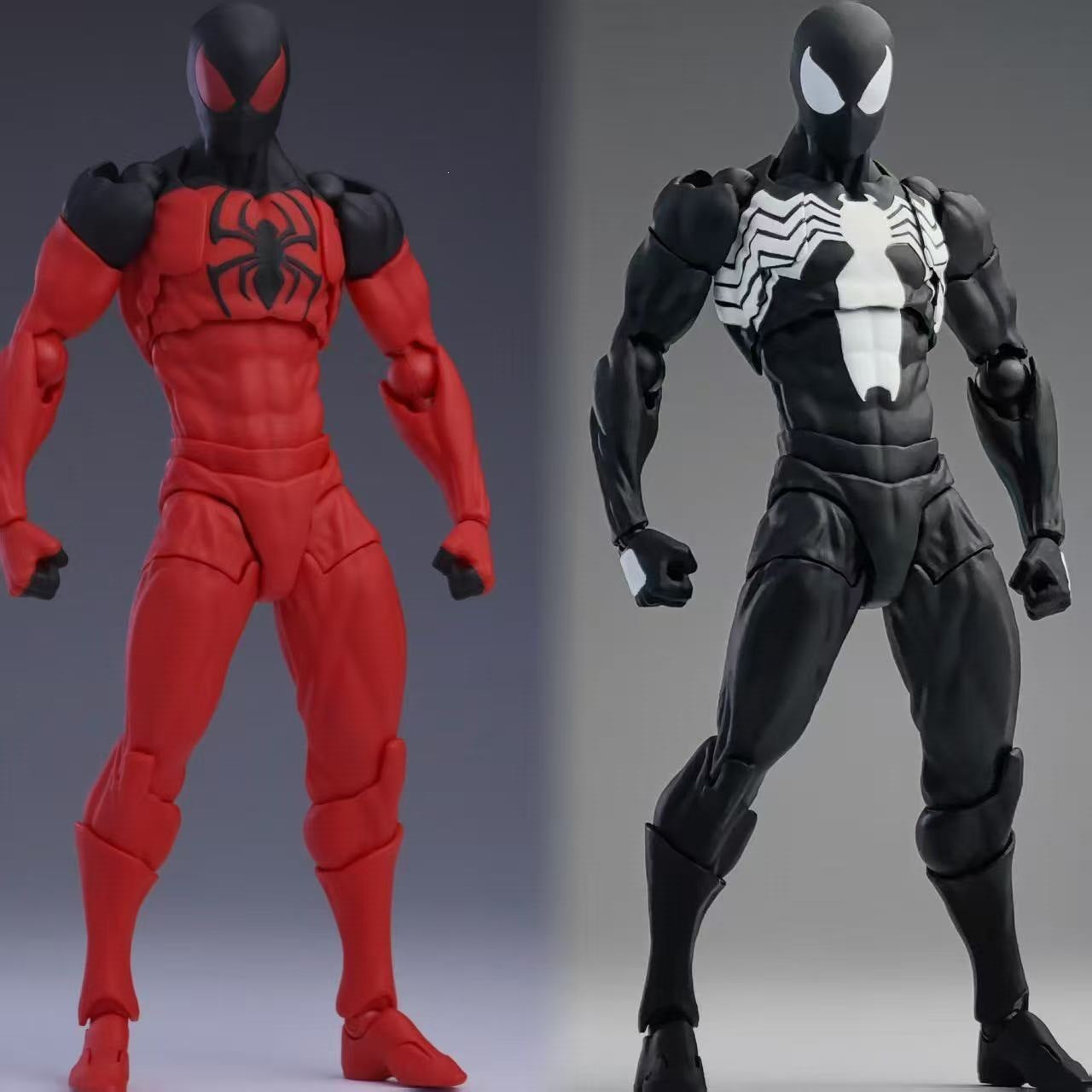 Marvel Scarlet Spider Symbiote Spider‑Man action figure set