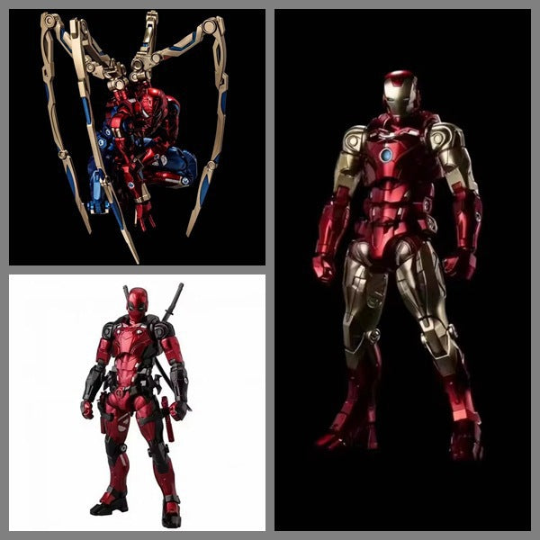 Marvel movable figure Iron Man MK3 Iron Spider Deadpool set
