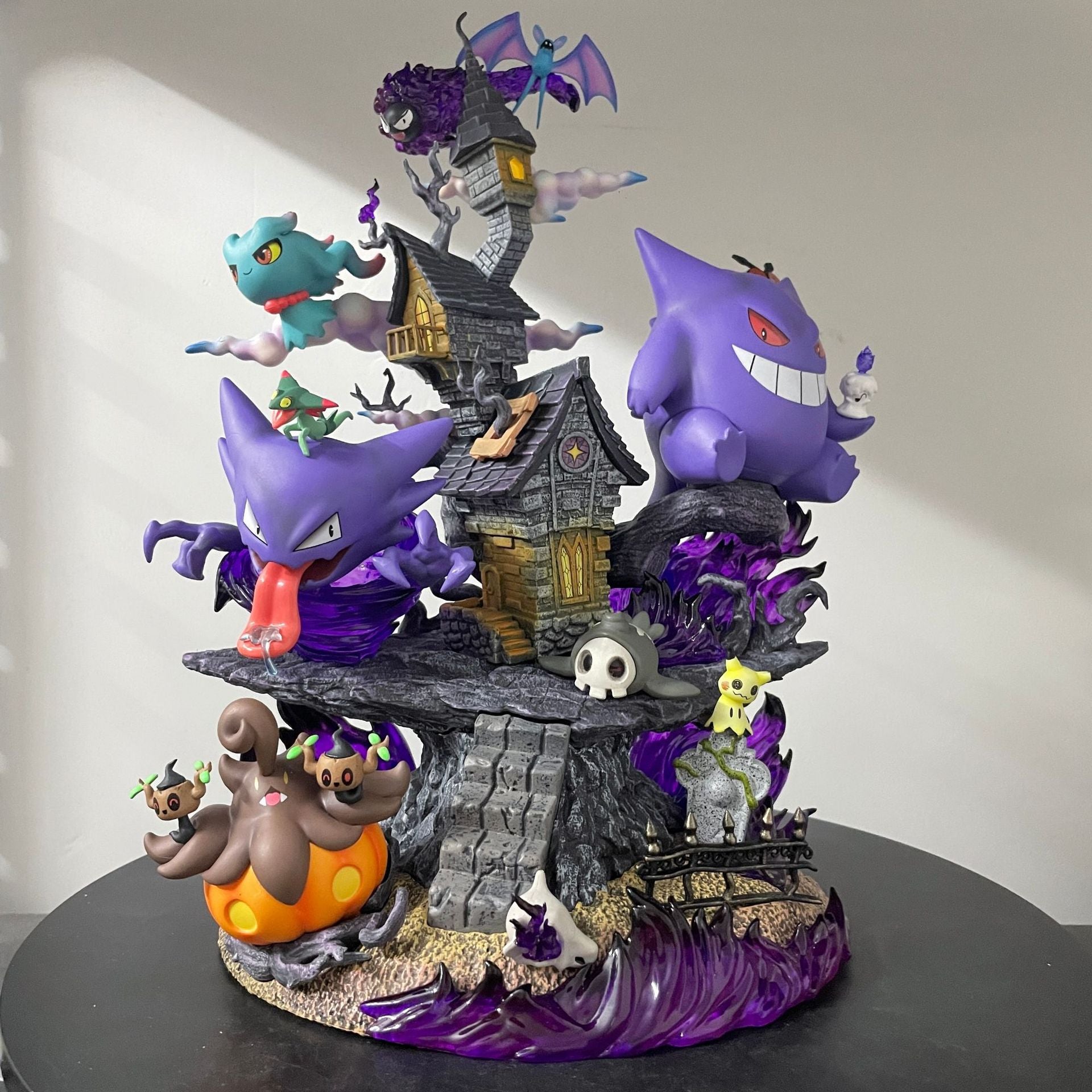 Pokemon Ghost‑Type Pokemon Halloween Haunted House Diorama Statue