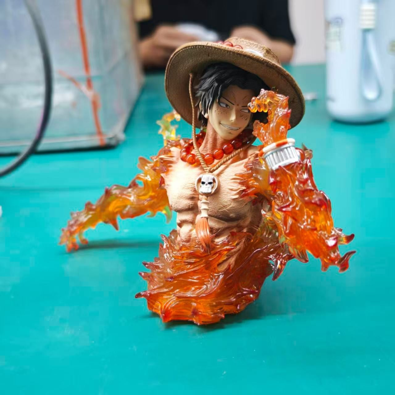 One Piece Portgas D. Ace bust figure with light