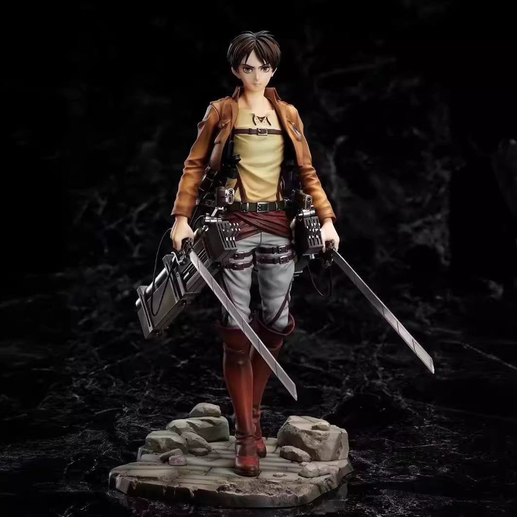 Attack on Titan Eren Levi double figure statue