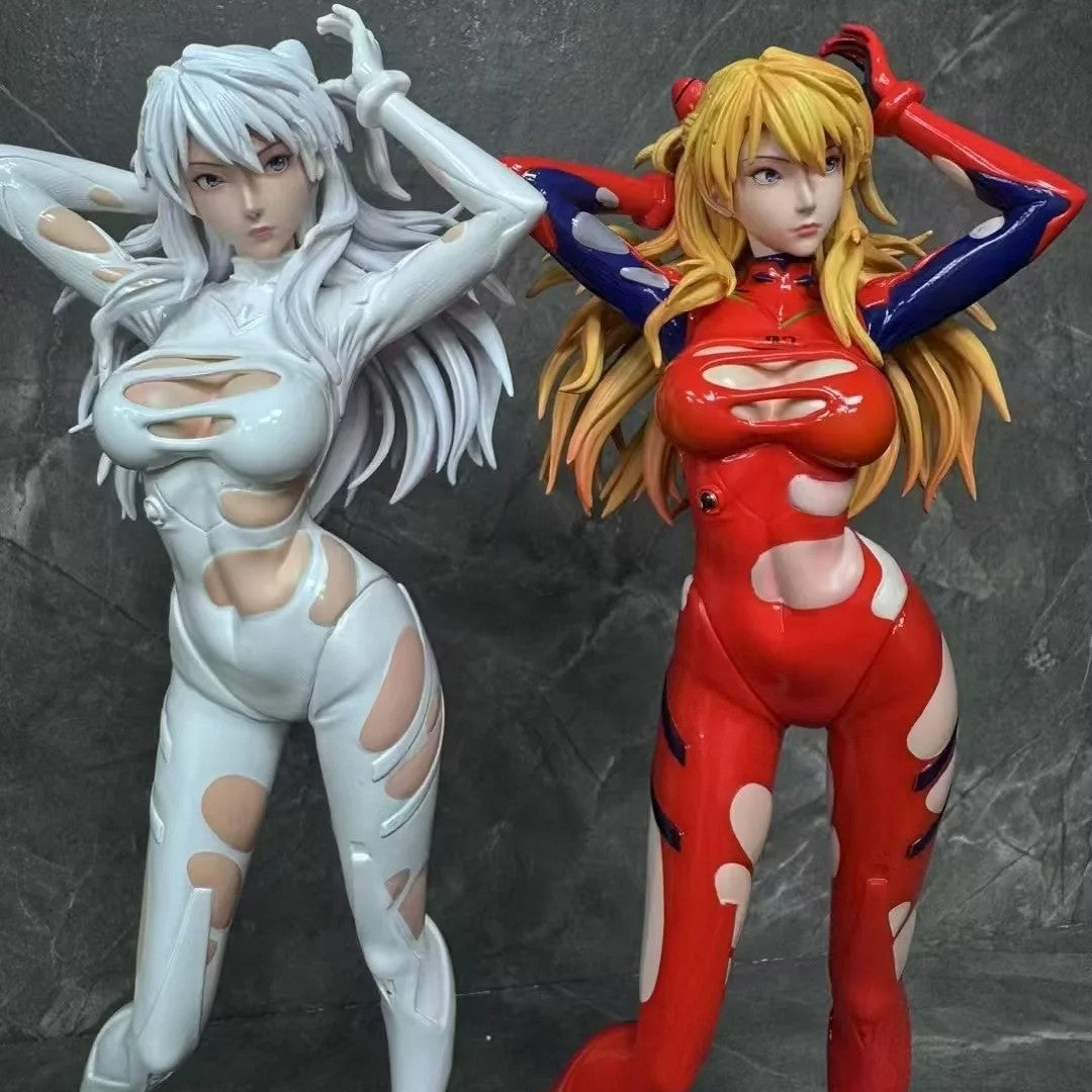 EVA Asuka Ayanami Rei torn plugsuit figure