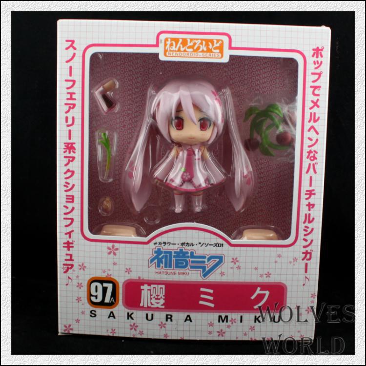 Hatsune Miku cherry blossom pink twin tails statue
