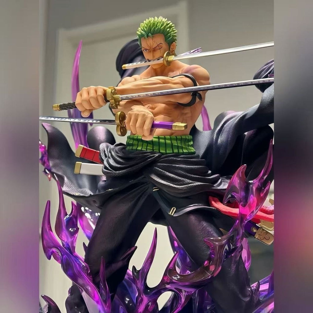One Piece GK Sky Painting Explosive Air Roronoa Zoro Trendy Game Model Case Desktop Ornament Box Handheld