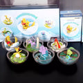 Pokemon Terrarium Collection 5 Clear Pokeball Micro‑Landscape Blind Box Figure Set