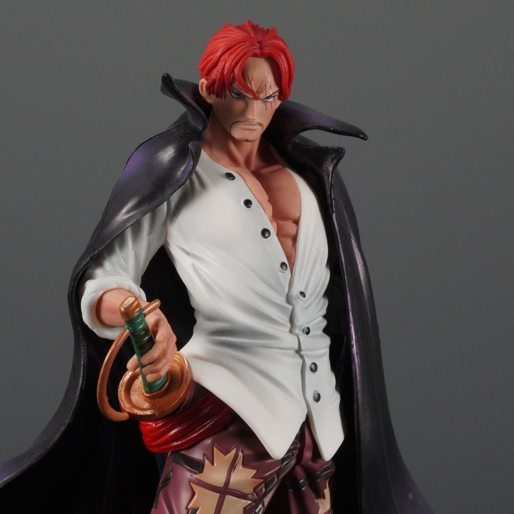 One Piece GK Dragon Tiger Shanks Red Hair Top War Four Emperors Standing Position Ornament Model Box Set Handmade