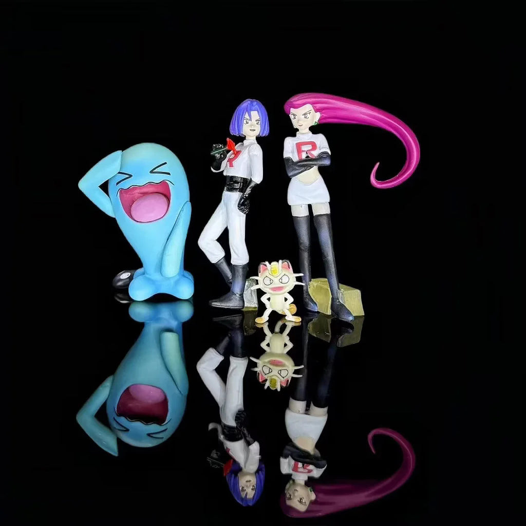 Pokemon Team Rocket Meowth Hot‑Air Balloon Diorama Statue