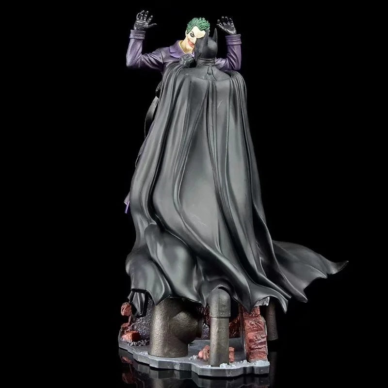 DC Batman vs Joker rooftop statue