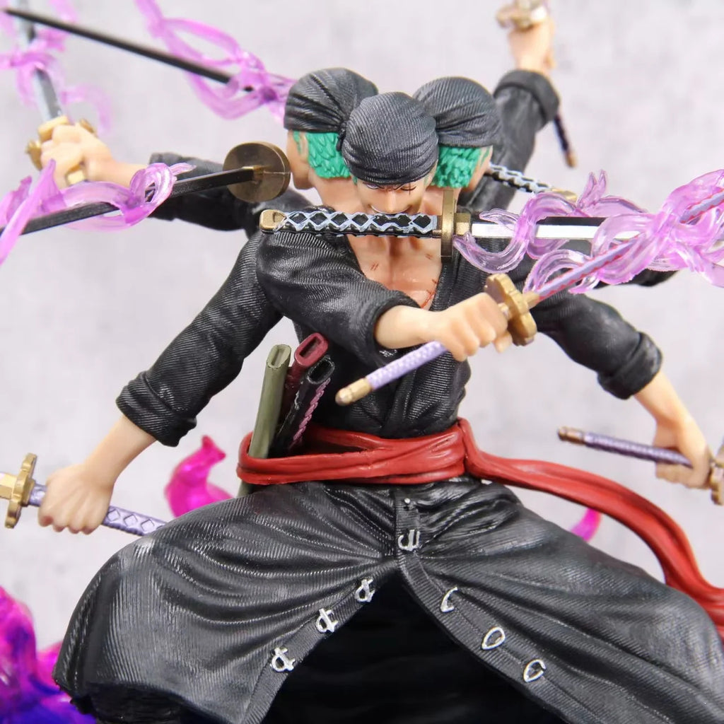 One Piece Zoro nine‑sword style figure
