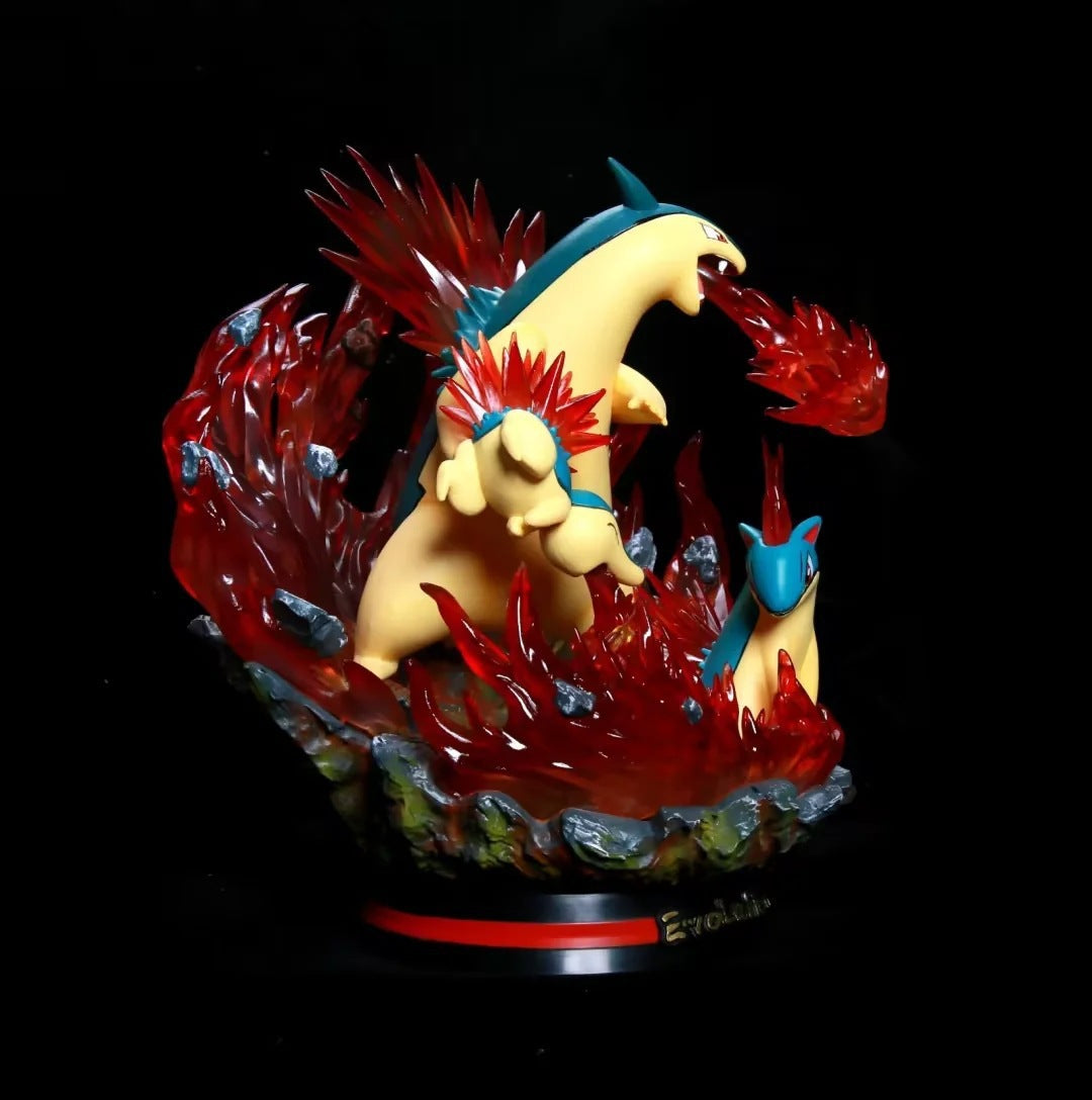 Pokemon Typhlosion Evolution Chain GK Diorama Statue