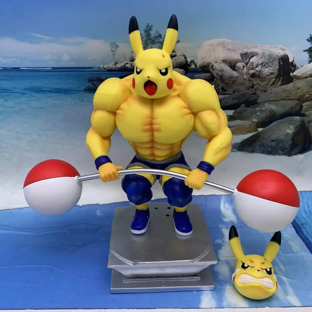 Pokemon Buff Muscle Pikachu GK Statue