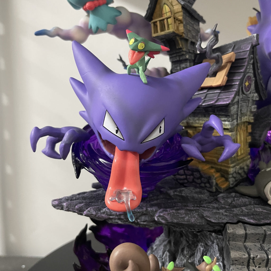 Pokemon Ghost‑Type Pokemon Halloween Haunted House Diorama Statue