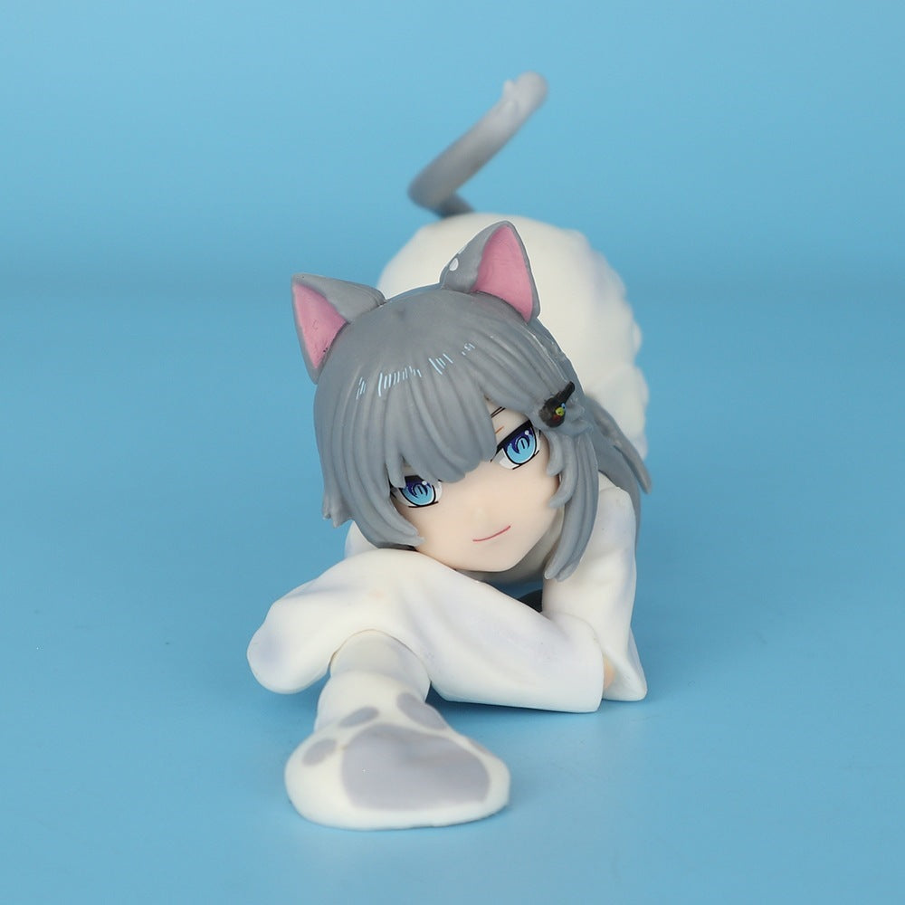 Nekoha Shizuku lying down cat girl figure