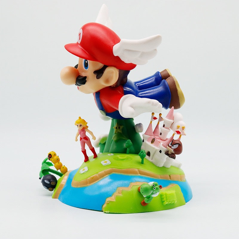 Super Mario wing flying diorama statue